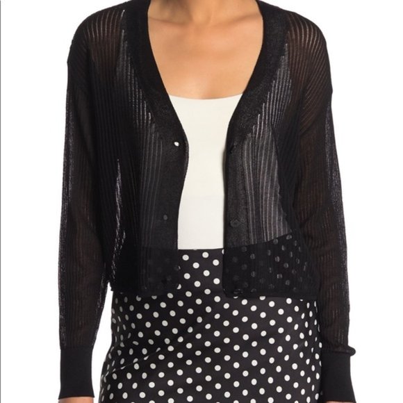 Max Studio Sweaters - Max Studio Sheer Button Front Cardigan